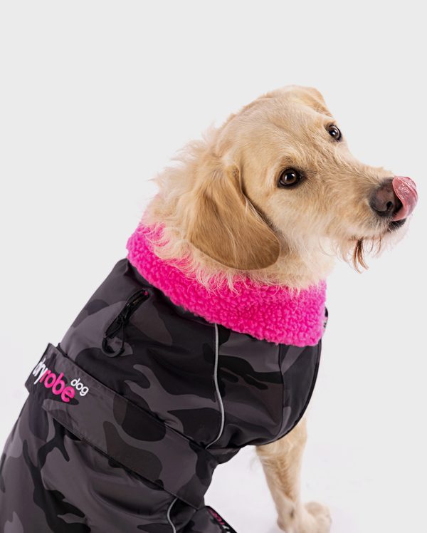 dryrobe Dog - Black Camo Pink - Image 2