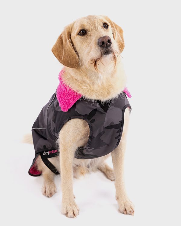 dryrobe Dog - Black Camo Pink - Image 3